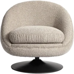 Richmond Interiors Lounge stoel Nodo naturel chunky draaibaar