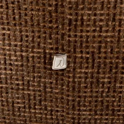 Richmond Interiors Lounge stoel Marina bruin blockweave draaistoel