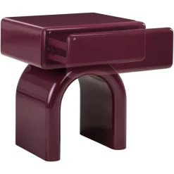 Richmond Interiors Nachtkastje Bennet burgundy 1 Lade