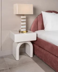 Richmond Interiors Nachtkastje Bennet coconut milk 1 Lade
