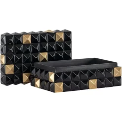 Richmond Interiors Opbergbox Velicia zwart / goud