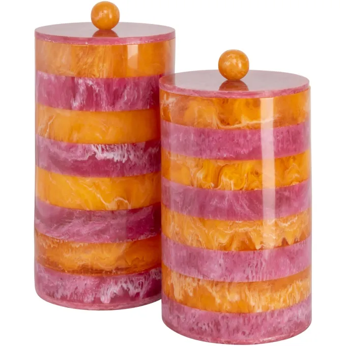 Richmond Interiors Opbergdoos Lilybelle roze/orange – klein