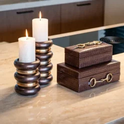 Richmond Interiors Opbergdoos Rex donker bruin klein