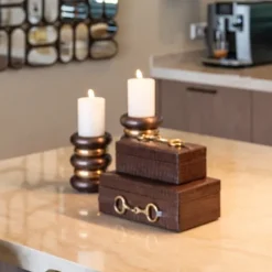 Richmond Interiors Opbergdoos Rex donker bruin groot