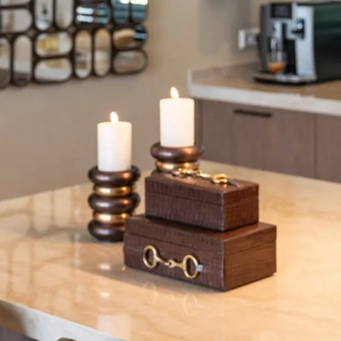 Richmond Interiors Opbergdoos Rex donker bruin groot