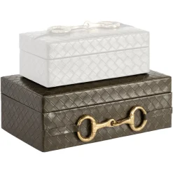 Richmond Interiors Opbergdoos Blade olive groot