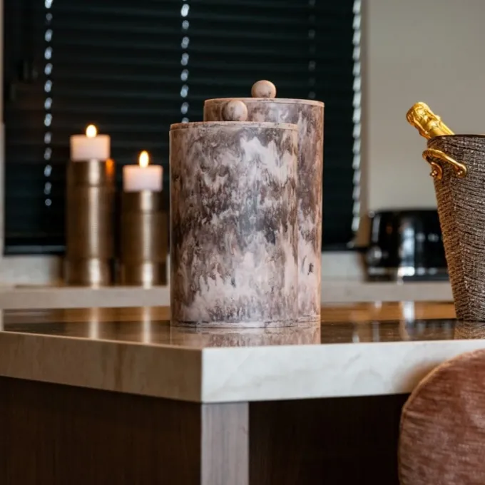 Richmond Interiors Opbergdoos Rosaline chocolade bruin – groot