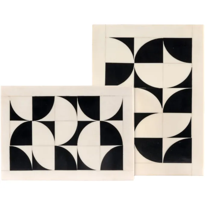 Richmond Interiors Opbergdoos Flake wit - Set van 2