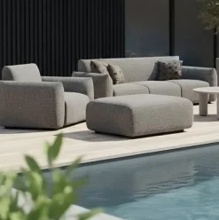 Richmond Interiors Outdoor lounge stoel Dawson greige alpine