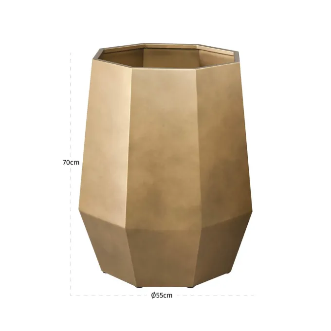 Richmond Interiors Plantenbak Axis brons goud groot