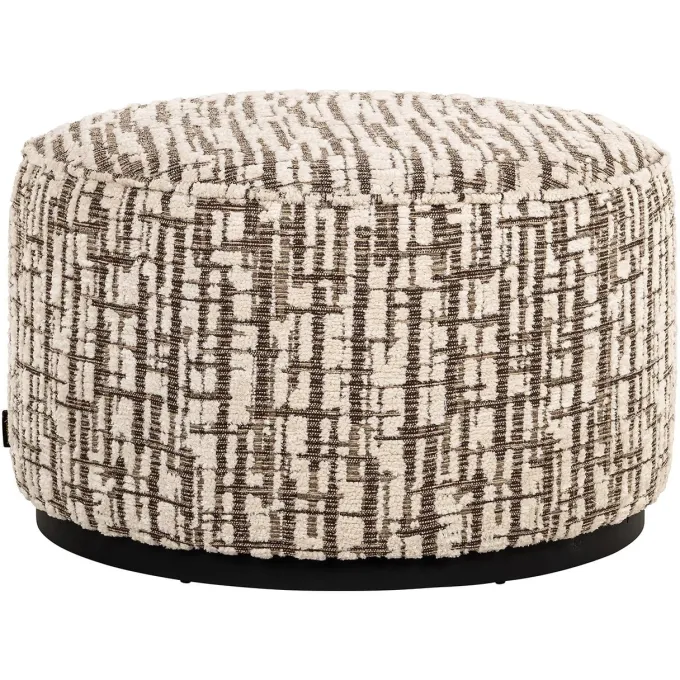 Richmond Interiors Poef Lexie 70Ø cream dalia 11