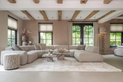 Richmond Interiors Poef & Voetenbank Lexie greige 45Ø