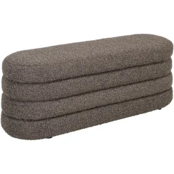 Richmond Interiors Poef & Voetenbank Camille bruin chunky