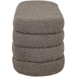 Richmond Interiors Poef & Voetenbank Camille bruin chunky