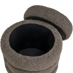 Richmond Interiors Poef & Voetenbank Adele bruin chunky