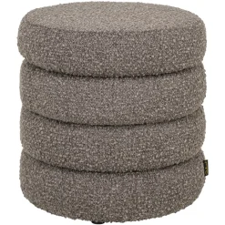 Richmond Interiors Poef & Voetenbank Adele bruin chunky