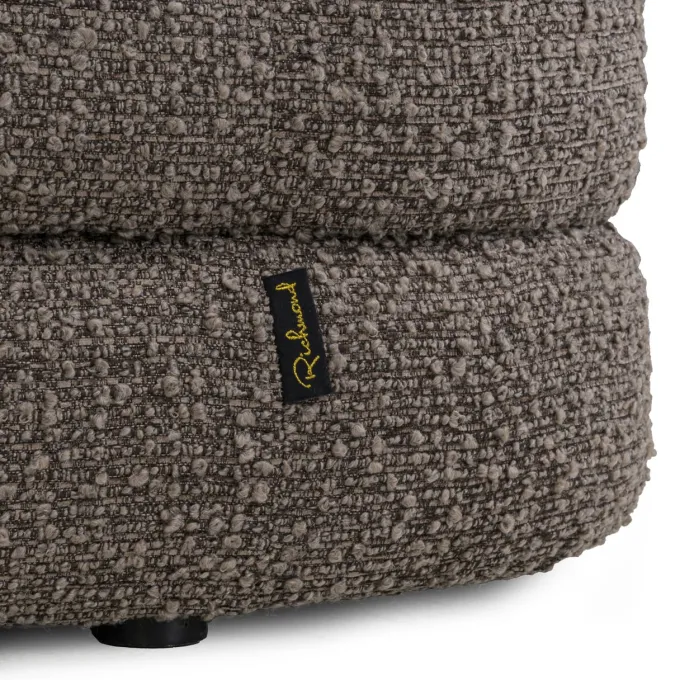 Richmond Interiors Poef & Voetenbank Adele bruin chunky