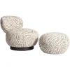 Richmond Interiors Poef & Voetenbank Jace beige tijger Ø 64 cm