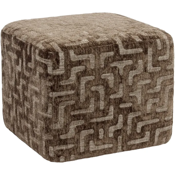 Richmond Interiors Poef & Voetenbank Ciela bruin labyrinth