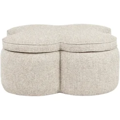 Richmond Interiors Poef & Voetenbank Corbeau zand tweed