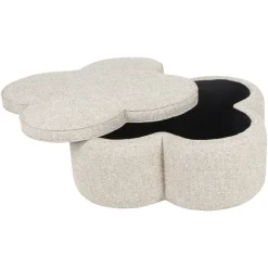 Richmond Interiors Poef & Voetenbank Corbeau zand tweed