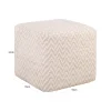 Richmond Interiors Poef & Voetenbank Ciela beige chevron