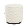 Richmond Interiors Poef & Voetenbank Lexie beige chevron 45Ø