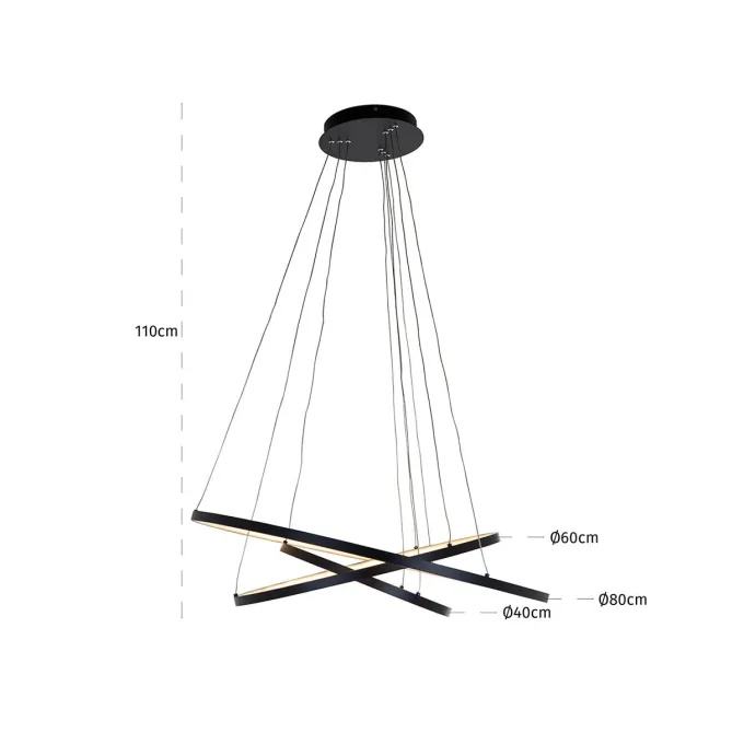 Richmond Interiors Richmond Interiors Hanglamp Amira Zwart - Stijlvolle Designverlichting