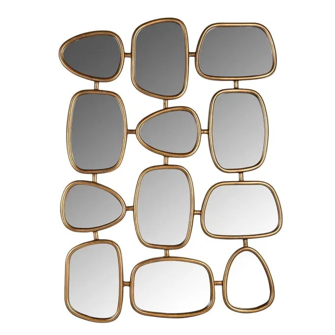 Richmond Interiors Richmond Interiors Spiegel Jeff met 12 spiegels (Gold)
