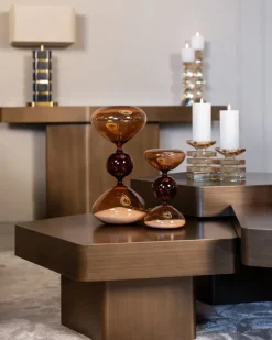 Richmond Interiors Salontafel Hexa set van 3 geborsteld Goud