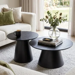 Richmond Interiors Salontafel Jazz set van 2 zwart - Richmond Interiors