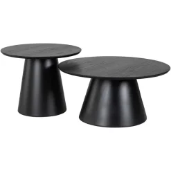 Richmond Interiors Salontafel Jazz set van 2 zwart - Richmond Interiors