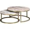 Richmond Interiors Salontafel Bottega Blush beige - Set van 2