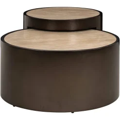 Richmond Interiors Salontafel Ronson set van 2 beige