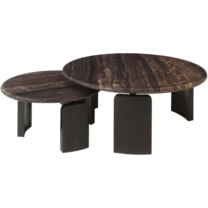 Richmond Interiors Salontafel Menton burgundy - Set van 2