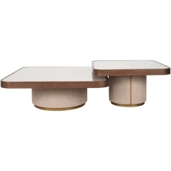 Richmond Interiors Salontafel Willox brown including glass (Set of 2)