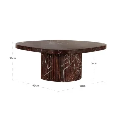 Richmond Interiors Salontafel Orchid burgundy
