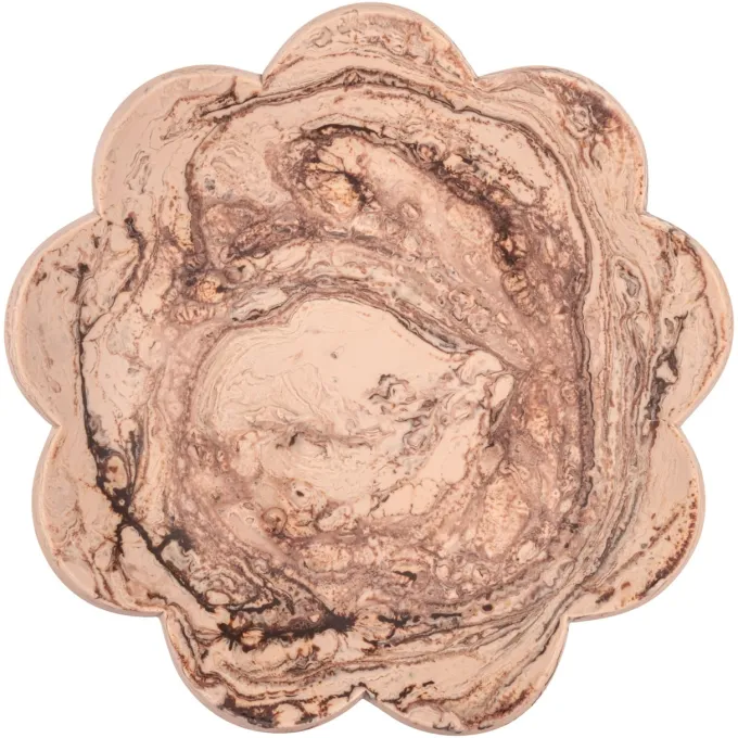 Richmond Interiors Schaal Peony chocolade bruin