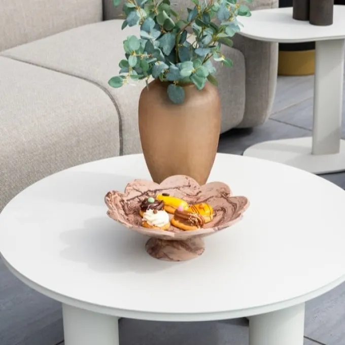 Richmond Interiors Schaal Peony chocolade bruin