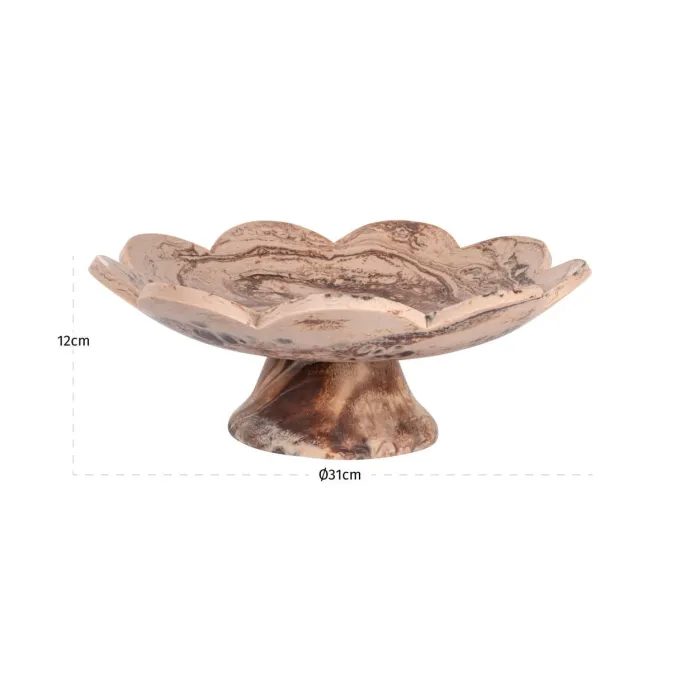 Richmond Interiors Schaal Peony chocolade bruin