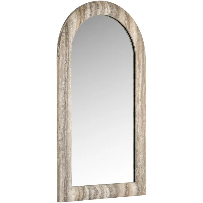 Richmond Interiors Spiegel Calvo grey faux travertine