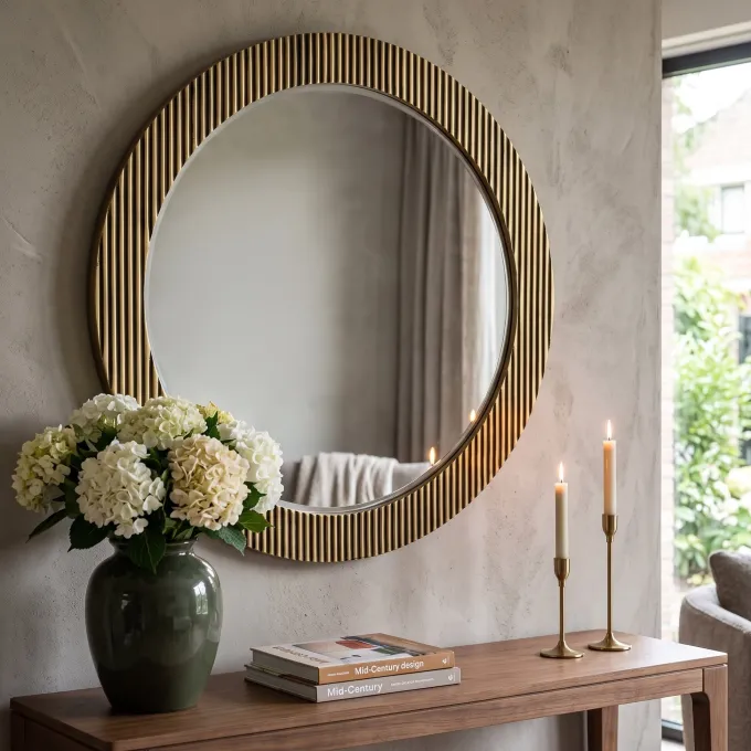 Richmond Interiors Spiegel Ironville 86Ø goud