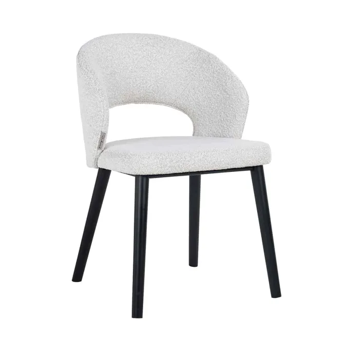 Richmond Interiors Stoel Savoy white bouclé - Showroommodel