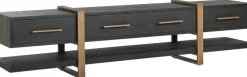 Richmond Interiors TV-dressoir Cambon 3-laden (Dark coffee)