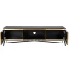 Richmond Interiors TV-Dressoir Ironville 2-deuren in Antiek Messing en Zwart Marmer