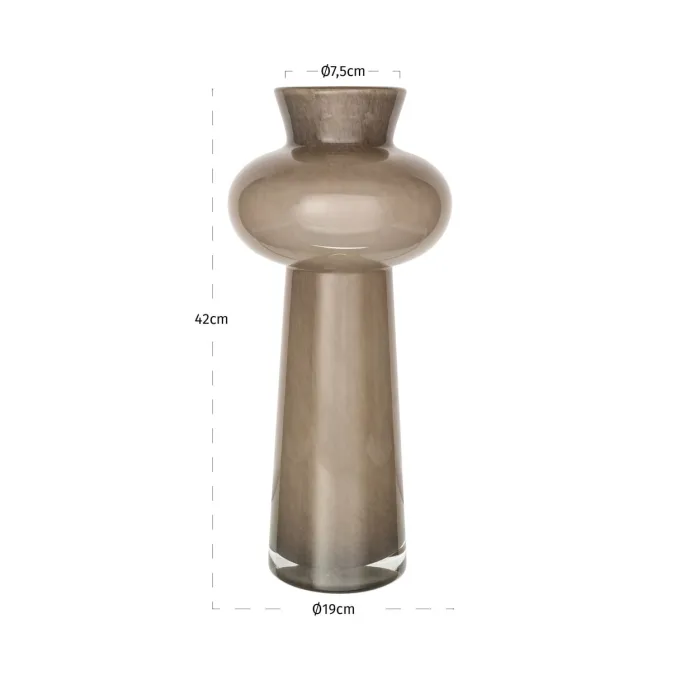 Richmond Interiors Vaas Lunor taupe groot