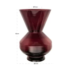 Richmond Interiors Vaas Veya burgundy