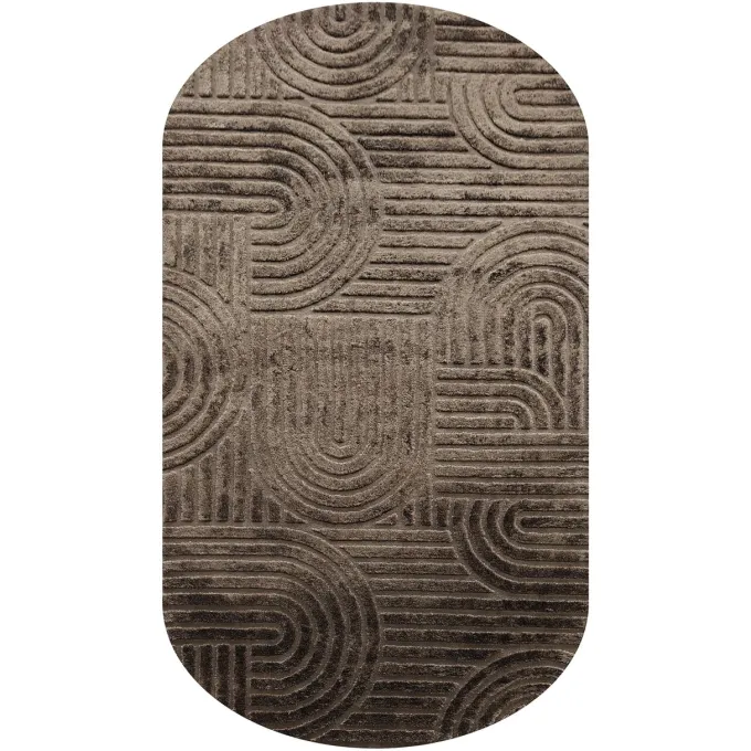 Richmond Interiors Vloerkleed Liff dark bruin 200x350