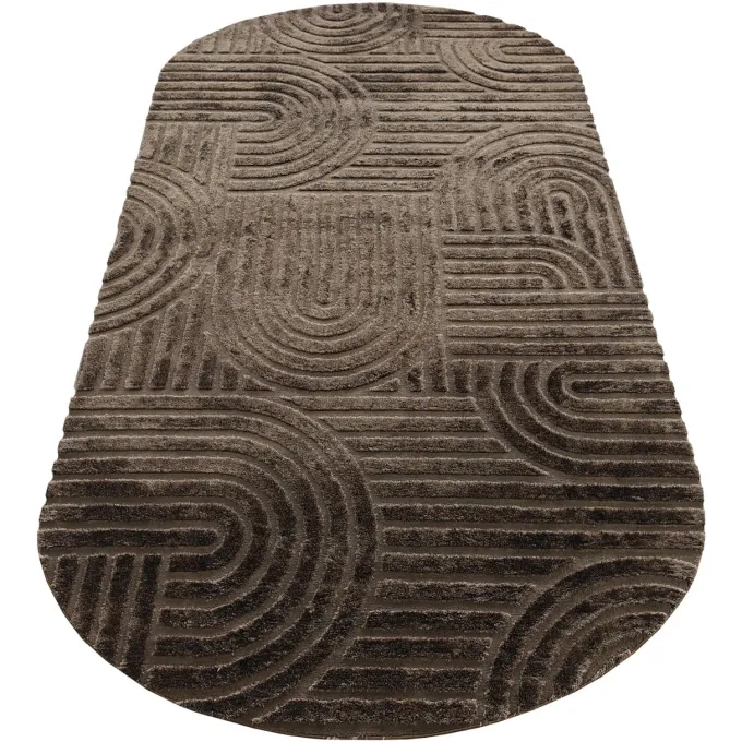 Richmond Interiors Vloerkleed Liff dark bruin 200x350