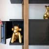 Richmond Interiors Wandkast Cambon 4-deuren 4-planken (Dark coffee)